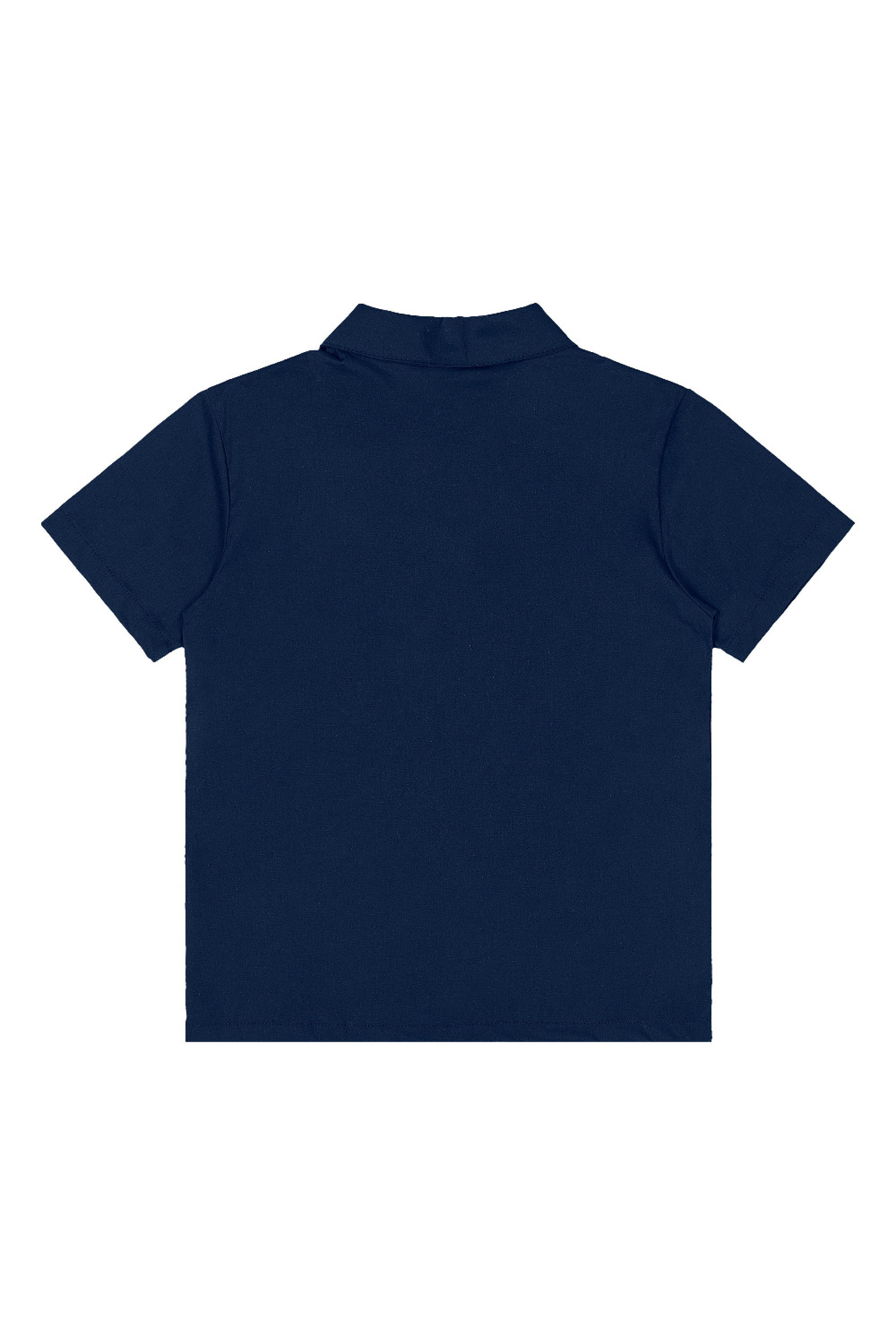 Conjunto Infantil Camisa Social em Tricoline e Bermuda (Azul Marinho) Quimby - Imagem 22